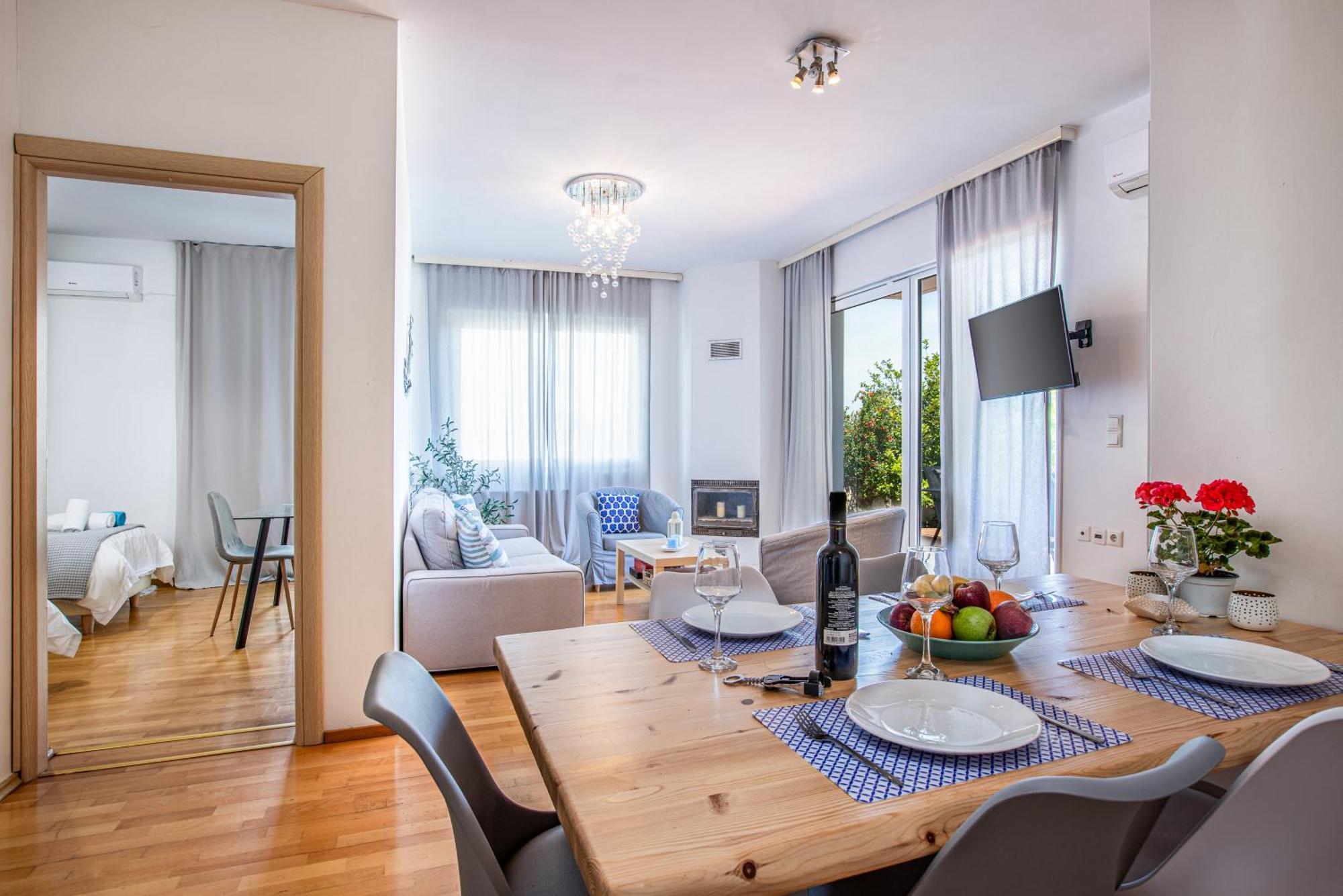 Dimitra Apartment With Private Pool And Sea View -The Ground Floor Of A Two Storey Building Daratsos Екстериор снимка