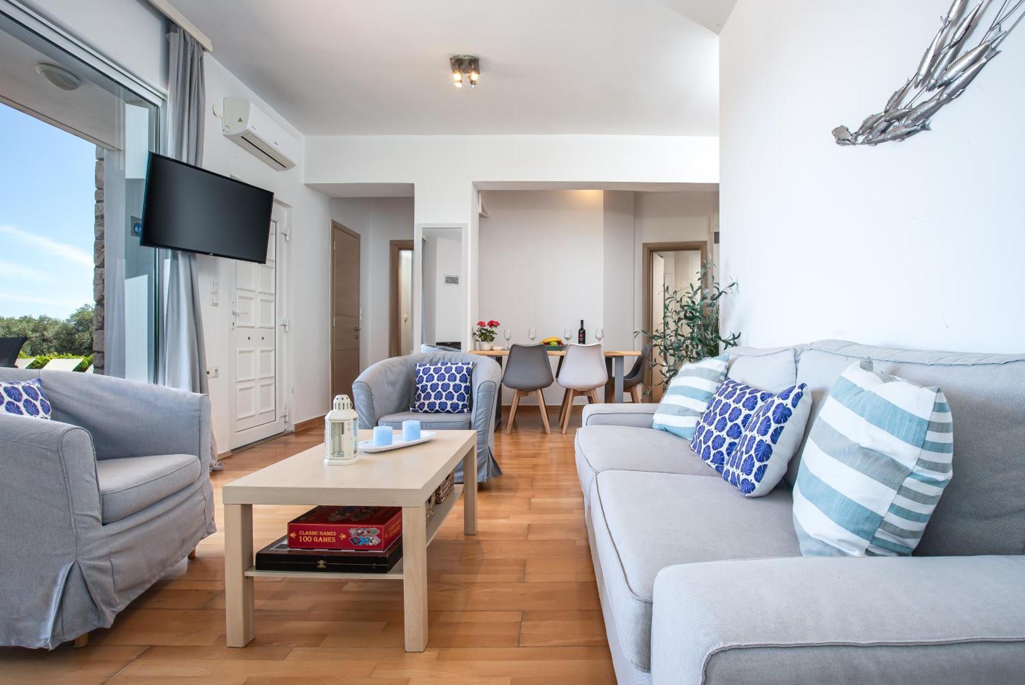 Dimitra Apartment With Private Pool And Sea View -The Ground Floor Of A Two Storey Building Daratsos Екстериор снимка
